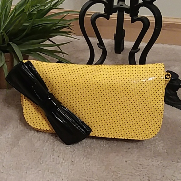 Annick Goutal Handbags - ANNICK GOUTAL PARIS BRIGHT YELLOW POLKA DO…